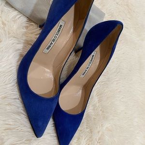 Manolo blahnik high heels in royal blue. Brand new